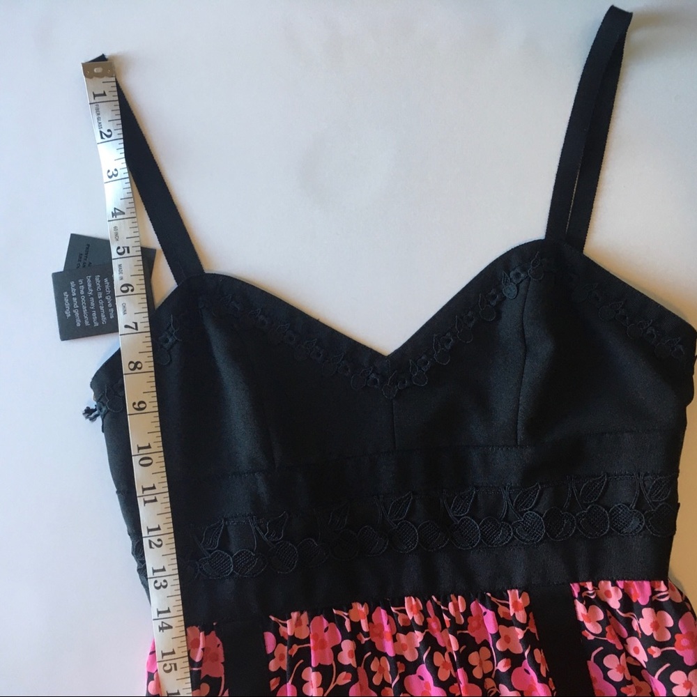 NWT ANNA SUI SILK MAXI DRESS WILDFLOWERS IN THE WIND - Picture 9 of 15